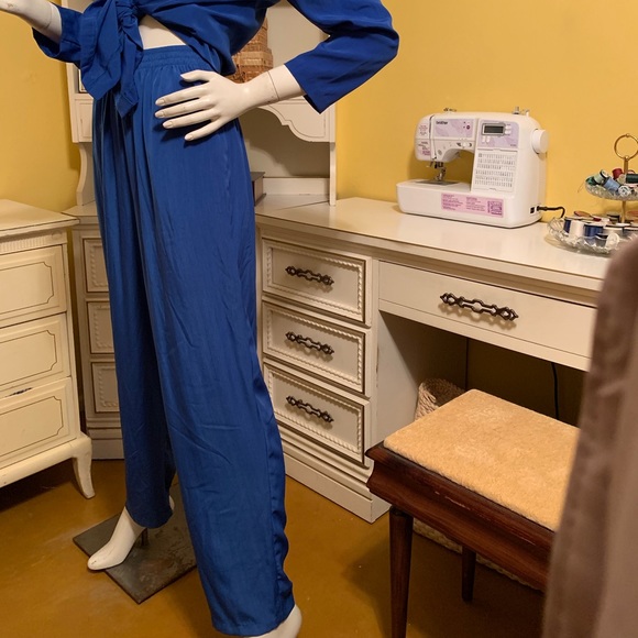 Vintage S.G. Sport cobalt pantsuit. - Picture 5 of 8